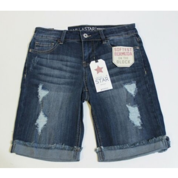 Vanilla Star Bermuda Jean Shorts Plus Size 22W - Picture 1 of 3